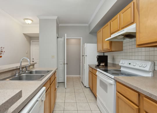 Model Kitchen with cabinets at The Preserve at Westchase, Tampa, 33626