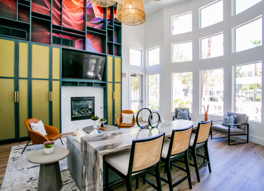 Octave Apartments clubhouse living room at Octave Apartments, Las Vegas, 89123