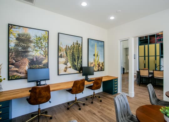 Octave Apartments co-working area at Octave Apartments, Las Vegas, NV