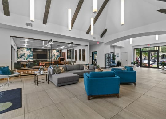 The Preserve at Westchase Apartments lobby with seating