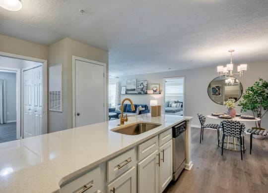 Southpoint Crossing Apartments in Durham, North Carolina Model Kitchen with Island