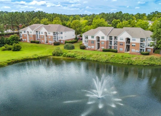 Southpoint Crossing Apartments in Durham, North Carolina Pond with Fountain