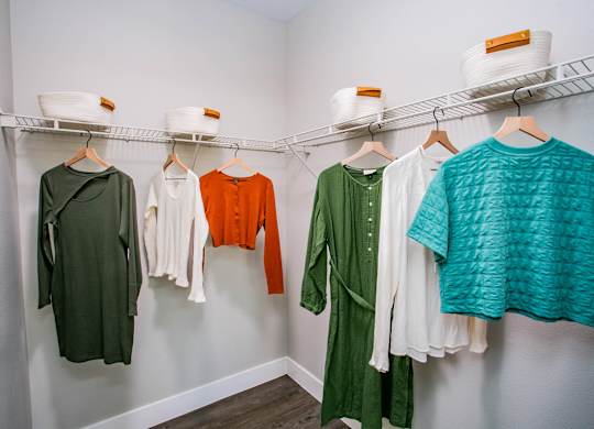 Built-In Shelving In Closet at Octave Apartments, Nevada
