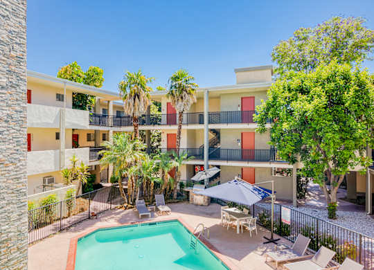 Arial view of Pool area