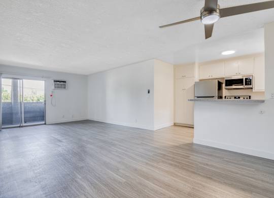 View of living room and Kitchen
