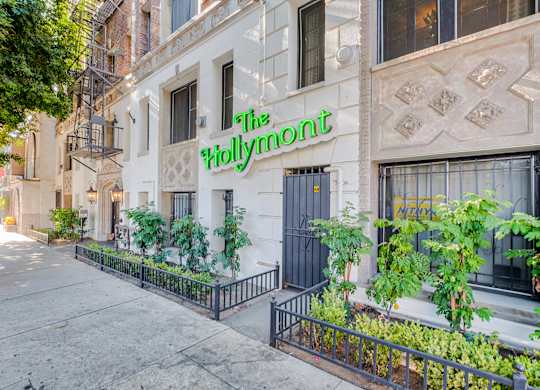 The Hollymont building entrance view