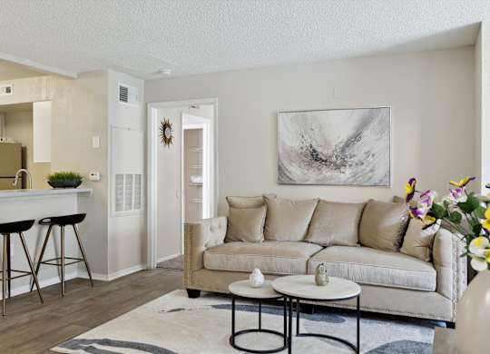 Living Area with Hardwood-Style Floors