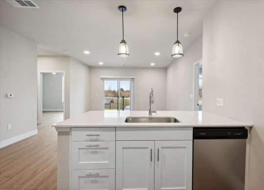 Kitchen with Overhead Lighting