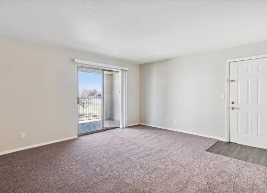 Spacious Living Area with Carpet