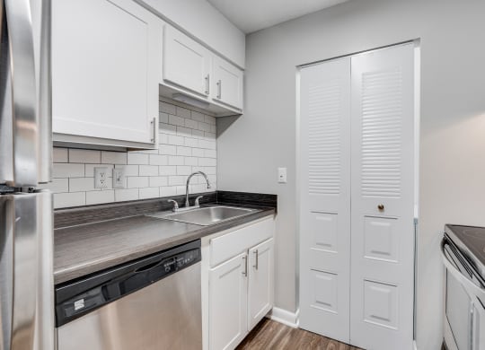 Kitchen With White Subway Tile Backsplash