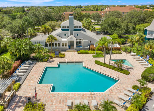 Aerial View Of The Pool & Sundeck