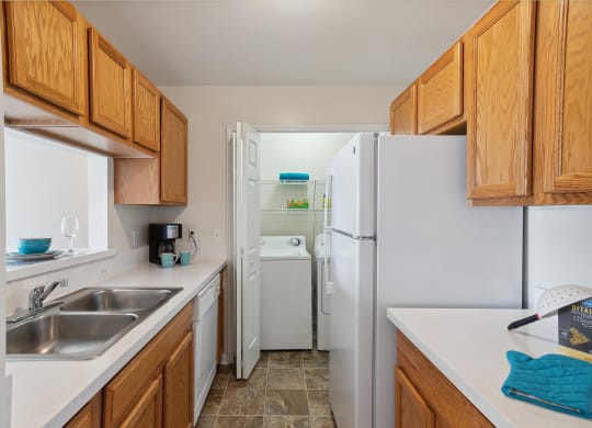 Kitchen with White Appliances