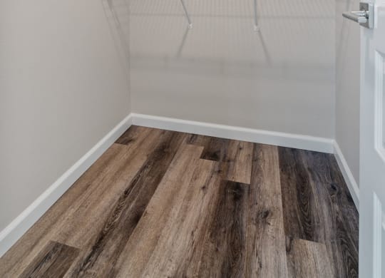 Walk-In Closet With Built-In Shelving