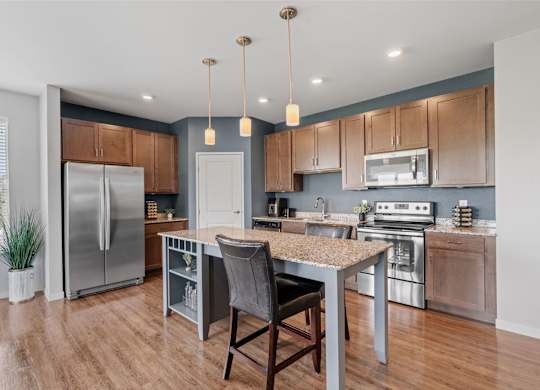 Fully Equipped Kitchen with Stainless Steel Appliances