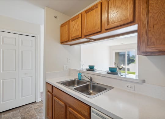 Kitchen with Wood Cabinets