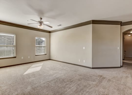 Spacious Living Area with Carpet