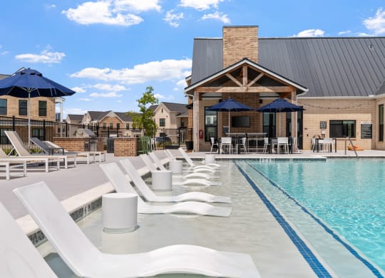 Swimming Pool with Lounge Chairs