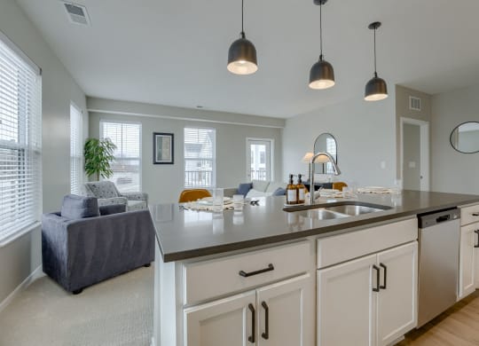 Kitchen Island with Shelving