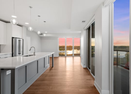 Living Area with Hardwood-Style Floors