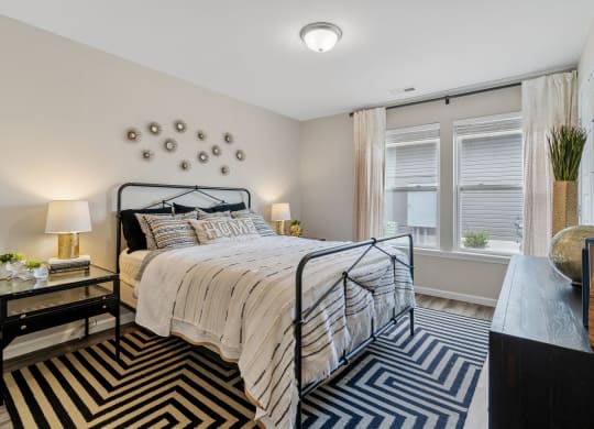 Bedroom with Overhead Lighting