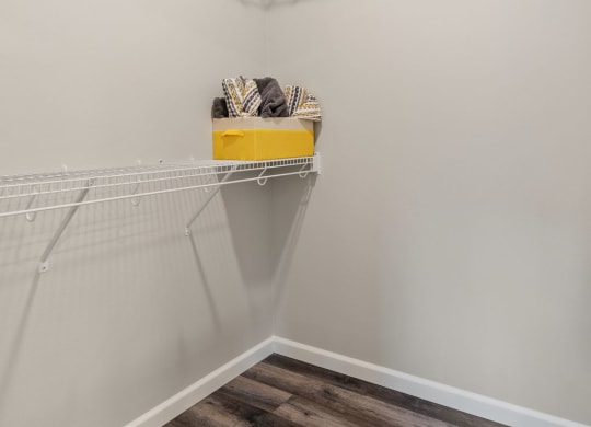 Walk-In Closet With Built-In Shelving