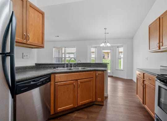 Kitchen with Wood-Style Flooring