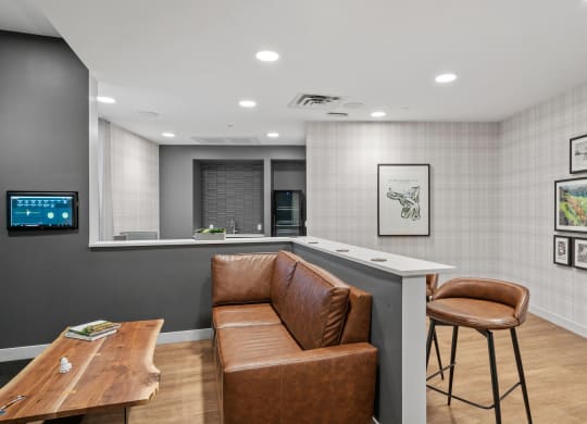 Golf Simulator Room with Lounge