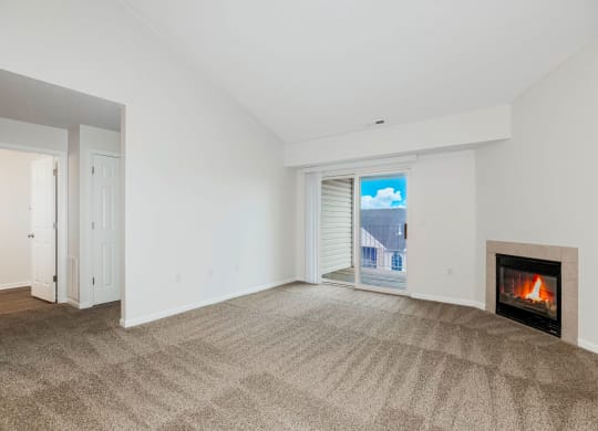 Spacious Living Area with Fireplace