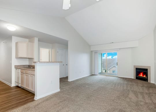 Spacious Living Area with High Ceilings