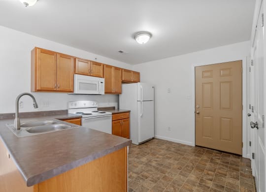 Kitchen with Wood Cabinets