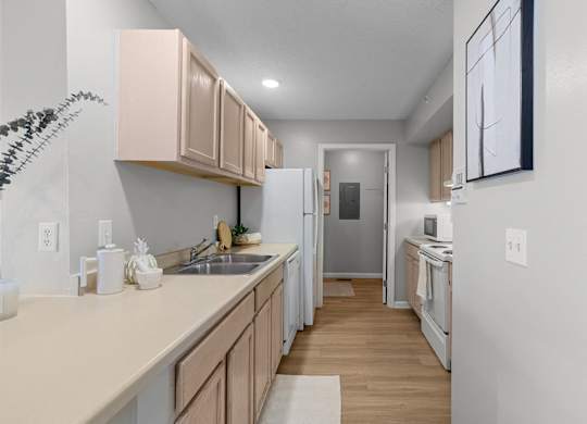 Kitchen with Wood-Style Flooring