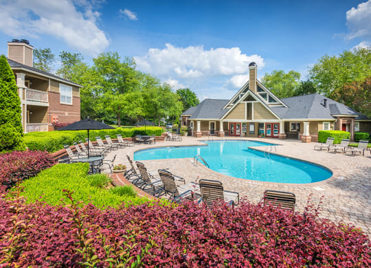 Lush Landscaping Around The Pool Sundeck