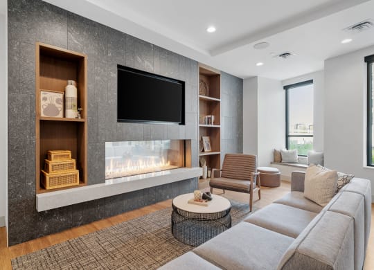 Entertainment Lounge with Fireplace