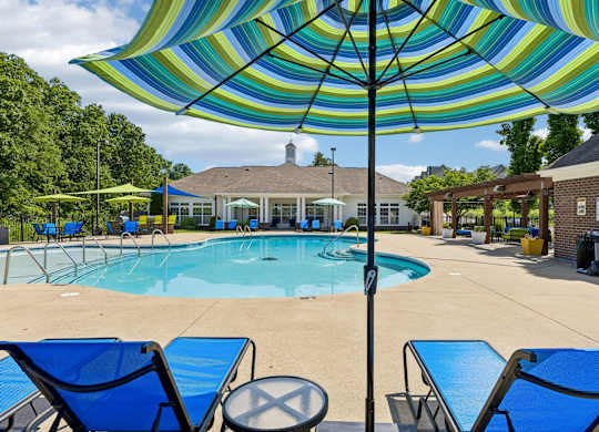 Outdoor Pool with Furniture