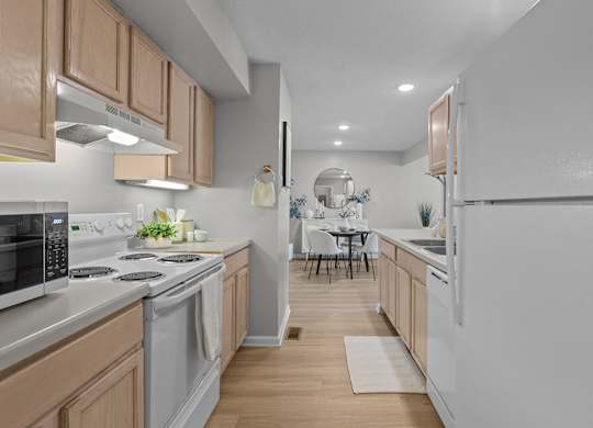 Kitchen with Wood Cabinets