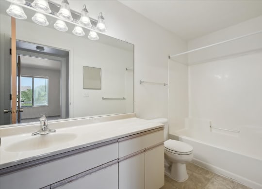 Bathroom with Large Mirror