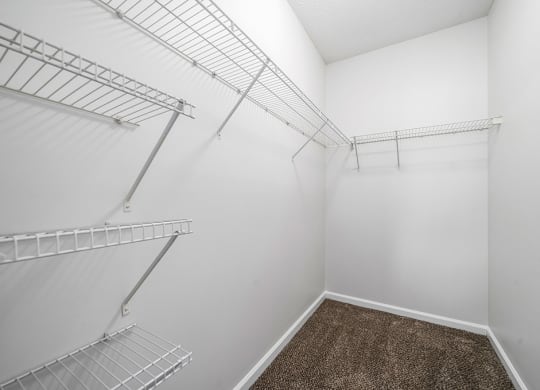 Walk-In Closet With Built-In Shelving
