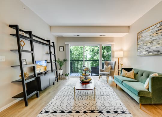 Large Living Room With Wood-Style Flooring