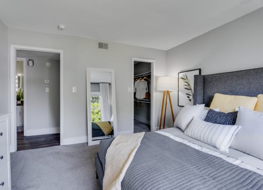 Carpeted Bedroom With Walk-In Closet