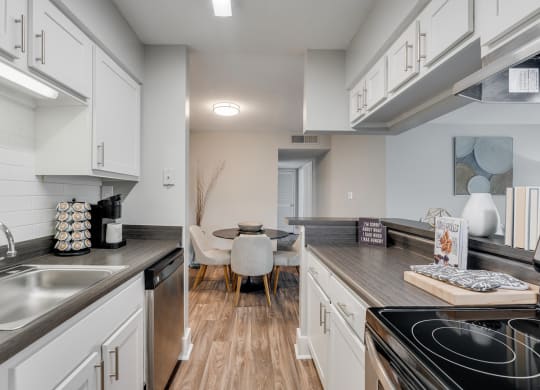 Fully-Equipped Kitchen With Brushed Nickel Hardware