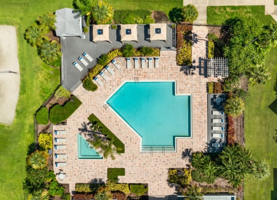 Aerial View Of The Pool & Hot Tub