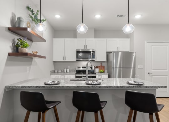 Kitchen with Overhead Lighting