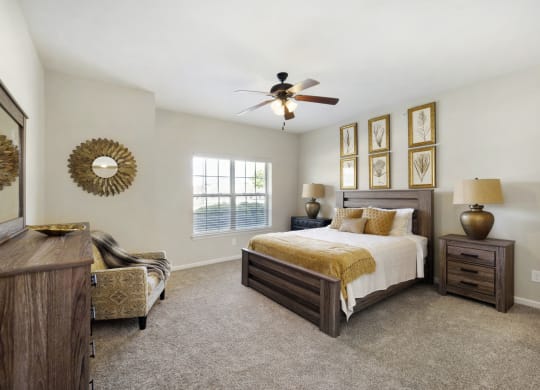Spacious Bedroom with Plush Carpeting