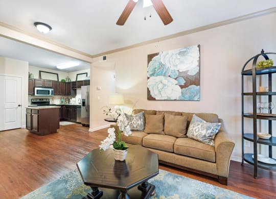 Living Area with Hardwood-Style Floors