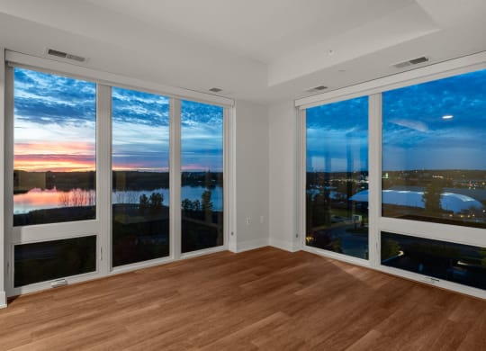 Living Area with Floor to Ceiling Windows