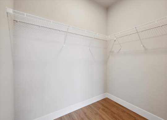 Walk-In Closet With Built-In Shelving