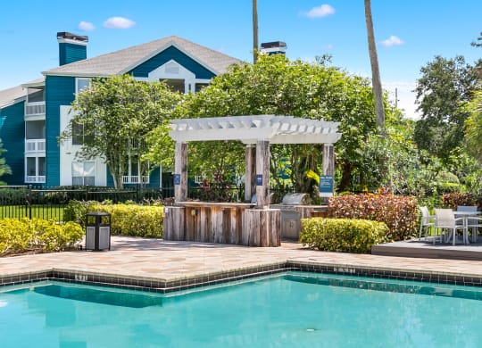 Grilling Pergola At The Pool Sundeck