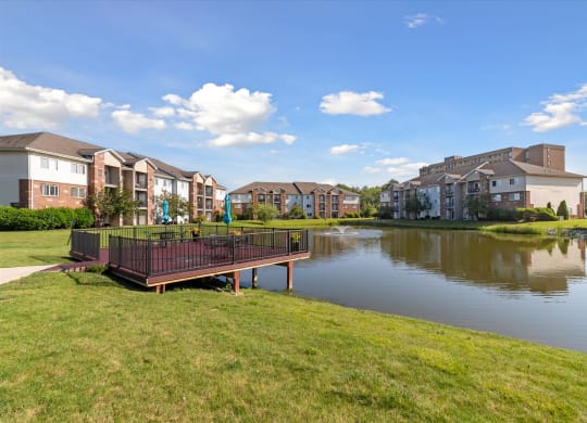 Community Pond with Patio