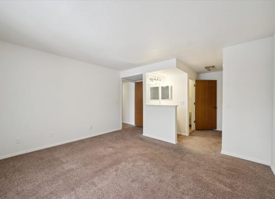 Spacious Living Area with Carpet