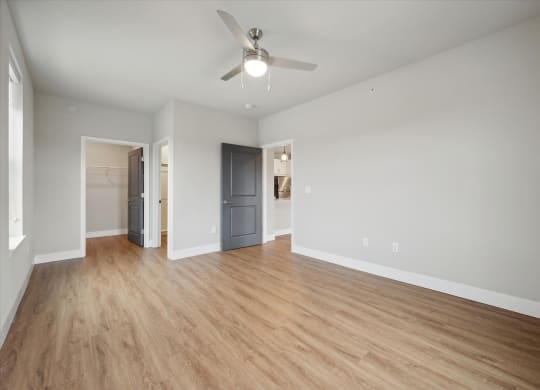 Bedroom with Wood Style Flooring
